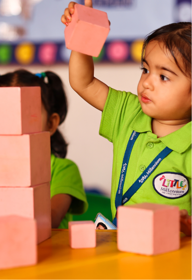 Child playing with blocks